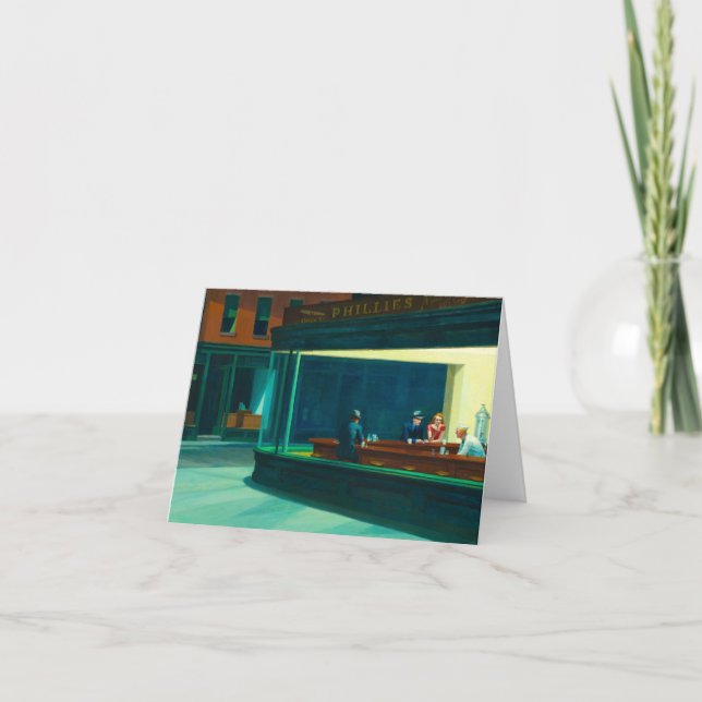 Nighthawks, 1942 av Edward Hopper Tack Kort (Framsida)