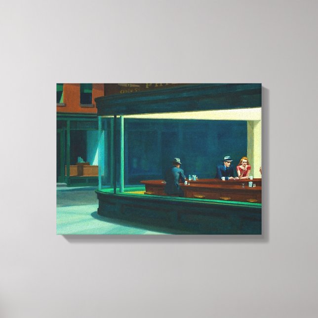 Nighthawks Edward Hopper Canvastryck (Framsida)