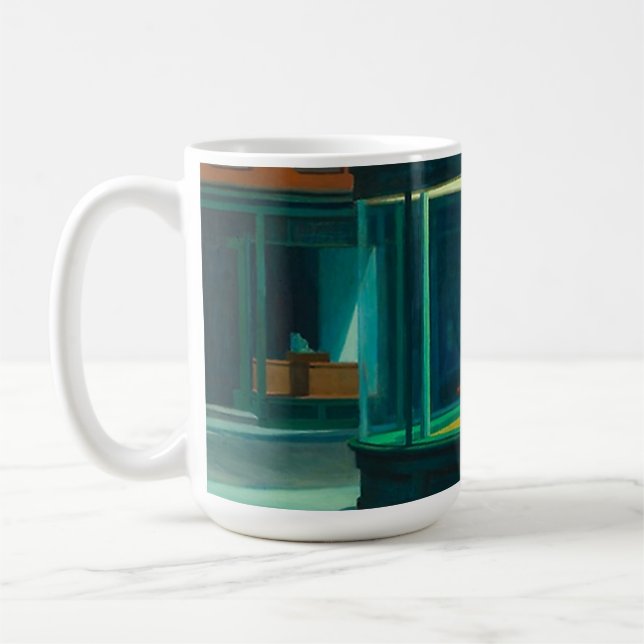 Nighthawks Edward Hopper Kaffemugg (Vänster)