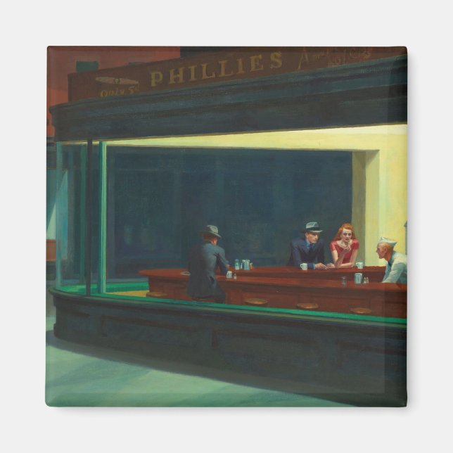 Nighthawks - Edward Hopper Magnet (Framsidan)