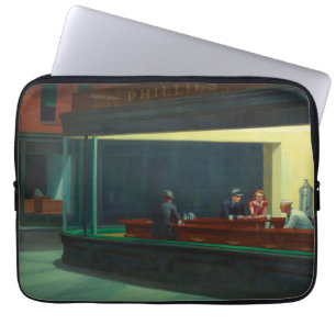 Nighthawks-målning av Edward Hopper Laptop Fodral