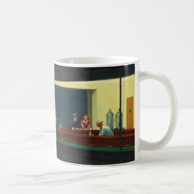 Nighthawks painting by Edward Hopper  Kaffemugg (Höger)
