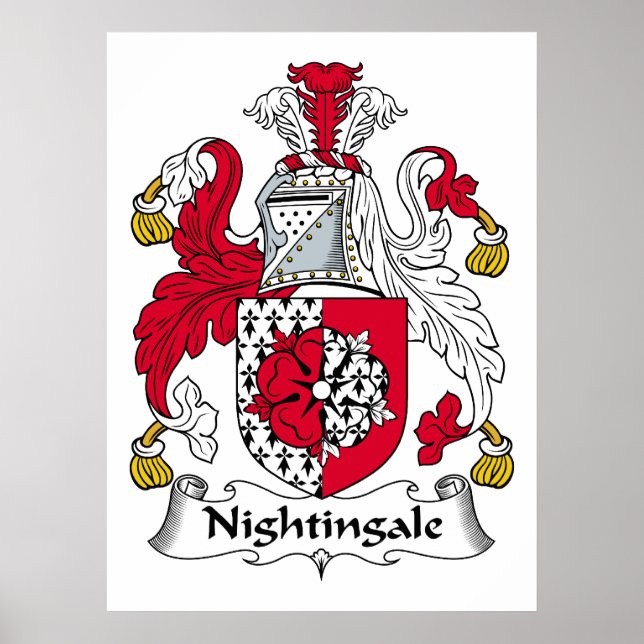 Nightingale Family Crest Poster (Framsidan)