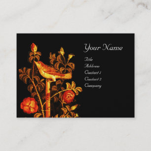 NIGHTINGALE MED RO MONOGRAM, Red Guld Black Visitkort