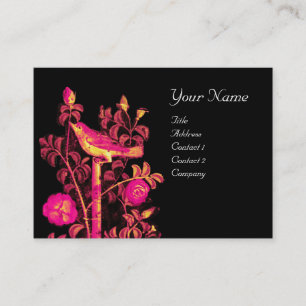 NIGHTINGALE MED RO MONOGRAM, Rosa Gult Black Visitkort
