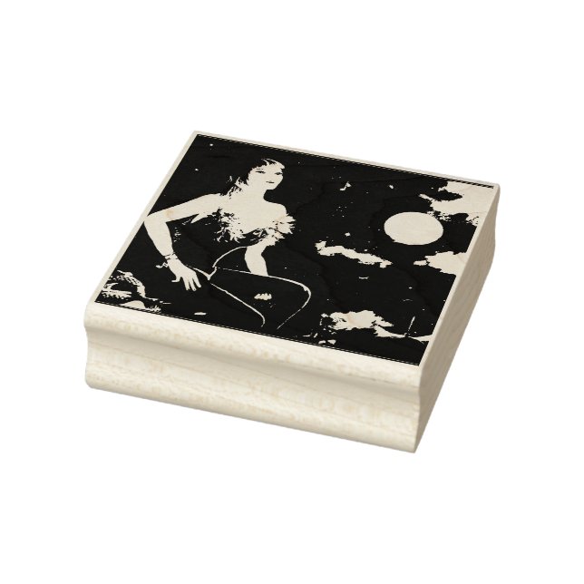 Nightingale på Paris Rooftop Stämpel (Stämpel)