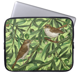 Nightingales i träd 2 laptop fodral
