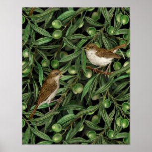 Nightingales i träd 3 poster