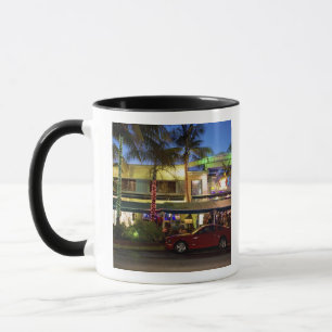 Nightlife on Ocean Drive, South Beach, Miami Mugg