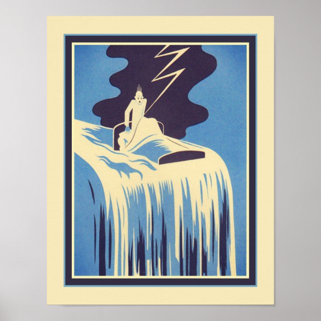 "Nightmare" Art Deco-utskrift 1930 Poster (Framsidan)