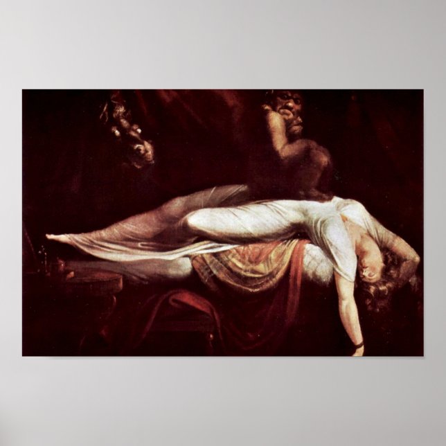 Nightmare, av Johann Heinrich Füssli (Bästa Qu) Poster (Framsidan)