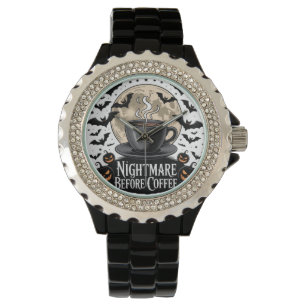 Nightmare before Coffee Halloween Armbandsur