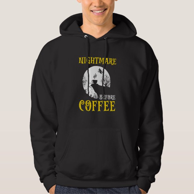 Nightmare Before Coffee Halloween Hoodie (Framsida)