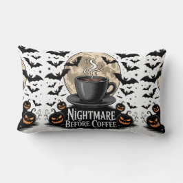 Nightmare before Coffee Halloween Lumbarkudde
