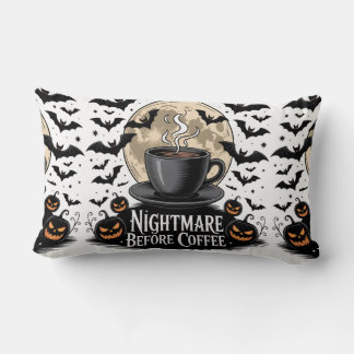 Nightmare before Coffee Halloween Lumbarkudde