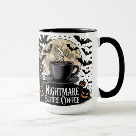 Nightmare before Coffee Halloween Mugg
