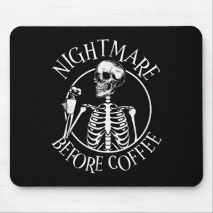 Nightmare before Coffee Halloween Skeleton Holding Musmatta