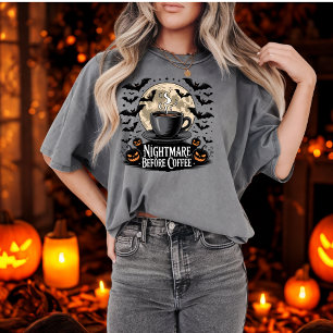 Nightmare before Coffee Spooky Autumn Coffee Älska T Shirt