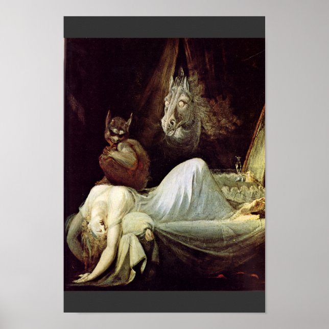 Nightmare by Füssli Johann Heinrich (Bästa kvalite Poster (Framsidan)