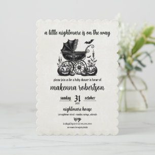 Nightmare Carriage Baby Shower Inbjudningar