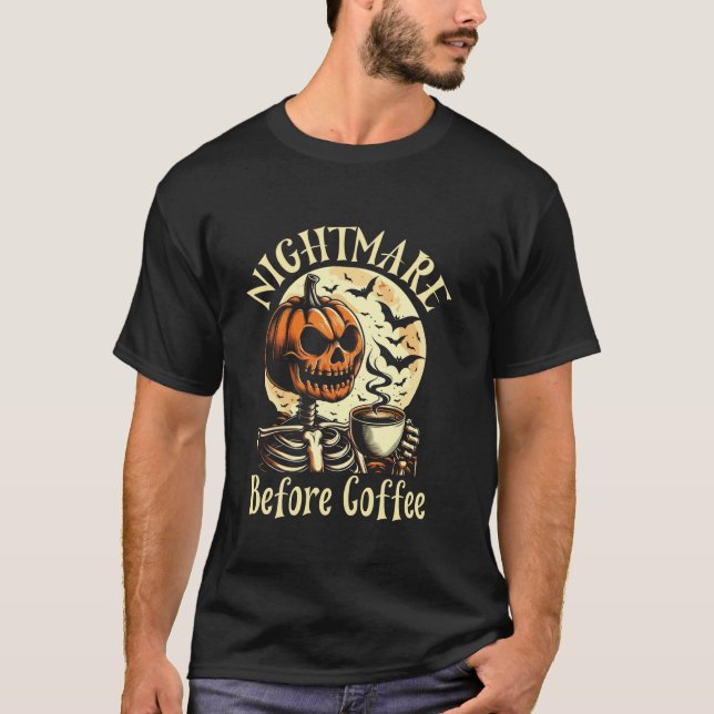 Nightmare Före kaffejul Skeleton Funny H T Shirt (Framsida)