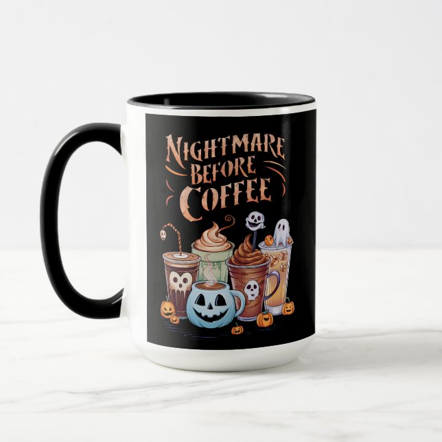 Nightmare Före kaffepumpkin Spice Halloween Mugg (Vänster)