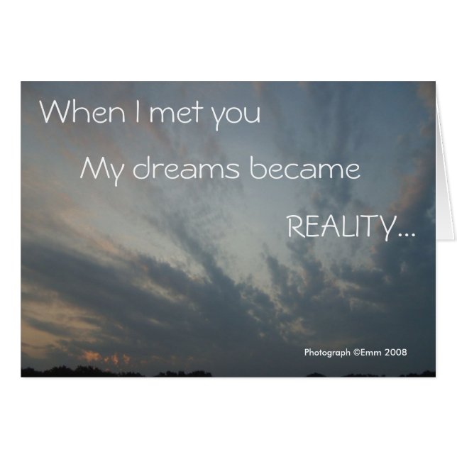 Nightmare-kort för verklighet hälsningskort (Framsidan Horizontal)