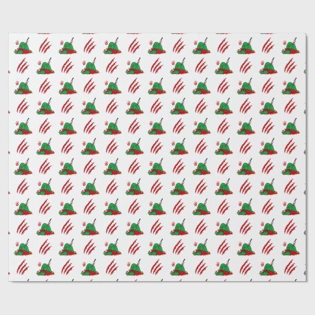 Nightmare på Elf Street Gift Wrapping Papper Presentpapper (Platt)