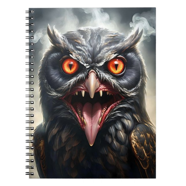 "Nightmare Vingar: Fanged Vampyre Uggla" Anteckningsbok (Framsidan)