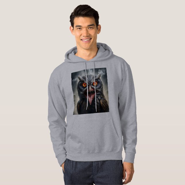 "Nightmare Vingar: Fanged Vampyre Uggla" Hoodie (Hel framsida)
