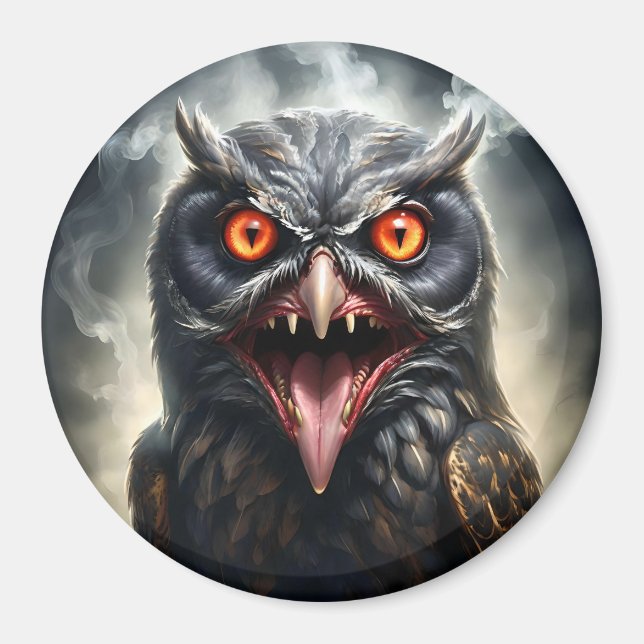 "Nightmare Vingar: Fanged Vampyre Uggla" Magnet (Framsidan)