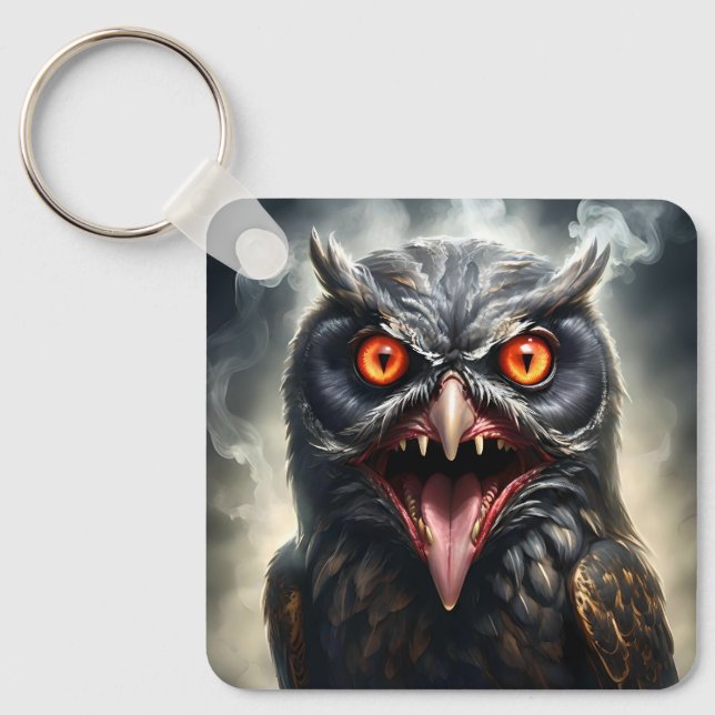 "Nightmare Vingar: Fanged Vampyre Uggla" Nyckelring (Framsida)