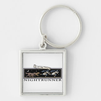 Nightrunner Keychain Fyrkantig Silverfärgad Nyckelring