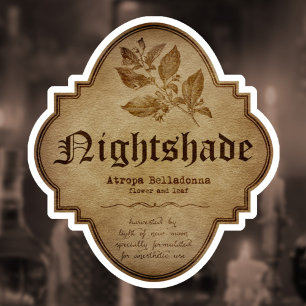 Nightshade Apothecary DC Klistermärken