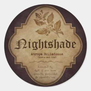 Nightshade Apothecary Runt Klistermärke