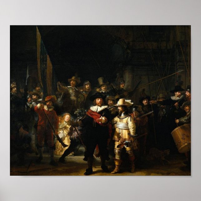 Nightwatch Rembrandt Van Rijn Poster (Framsidan)
