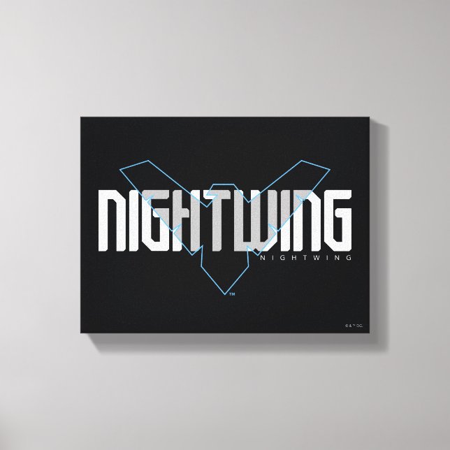 Nightwing Hi-Tech Namn Graphic Canvastryck (Framsida)