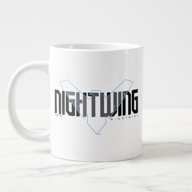 Nightwing Hi-Tech Namn Graphic Jumbo Mugg (Vänster)