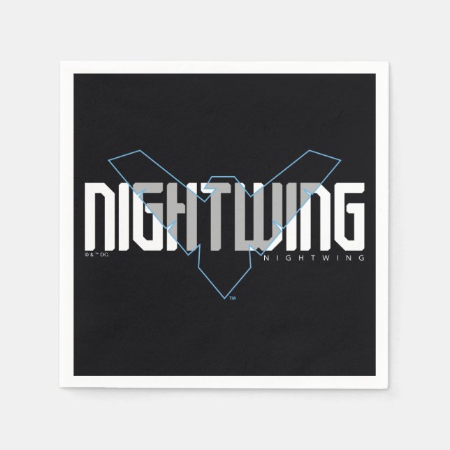 Nightwing Hi-Tech Namn Graphic Pappersservett (Framsidan)