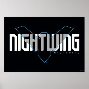 Nightwing Hi-Tech Namn Graphic Poster