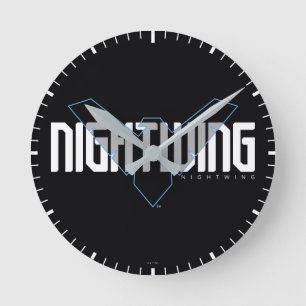 Nightwing Hi-Tech Namn Graphic Rund Klocka