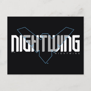Nightwing Hi-Tech Namn Graphic Vykort