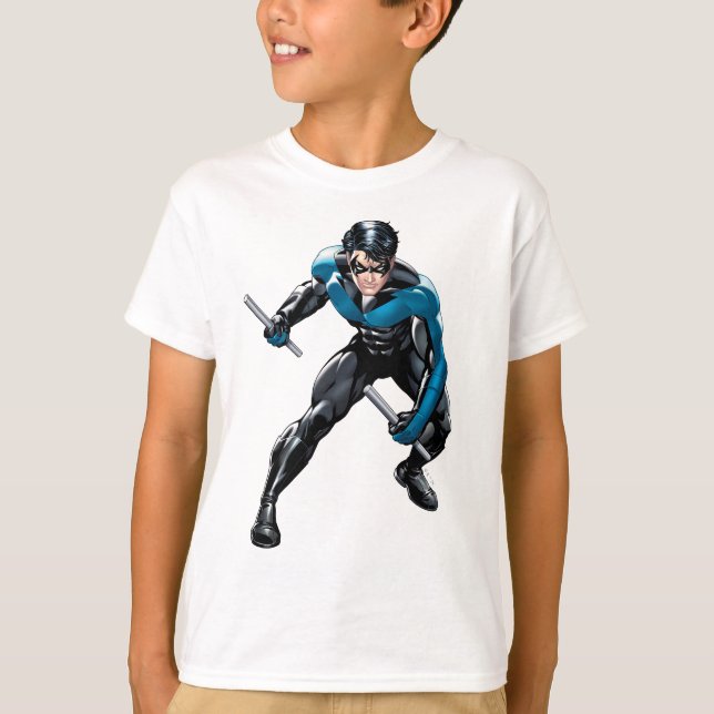 Nightwing med vapen t-shirt (Framsida)