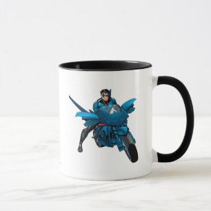 Nightwing på cykel mugg