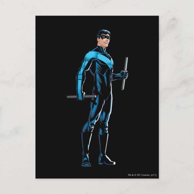 Nightwing ser höger ut vykort (Framsida)