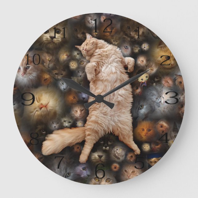 Nighty Nighty Kitty Cat,   Stor Klocka (Framsida)
