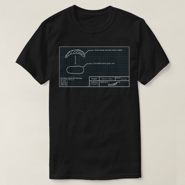 Nigiri Blueprint T Shirt (Design framsida)