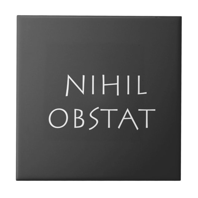 Nihil obstat kakelplatta (Framsidan)