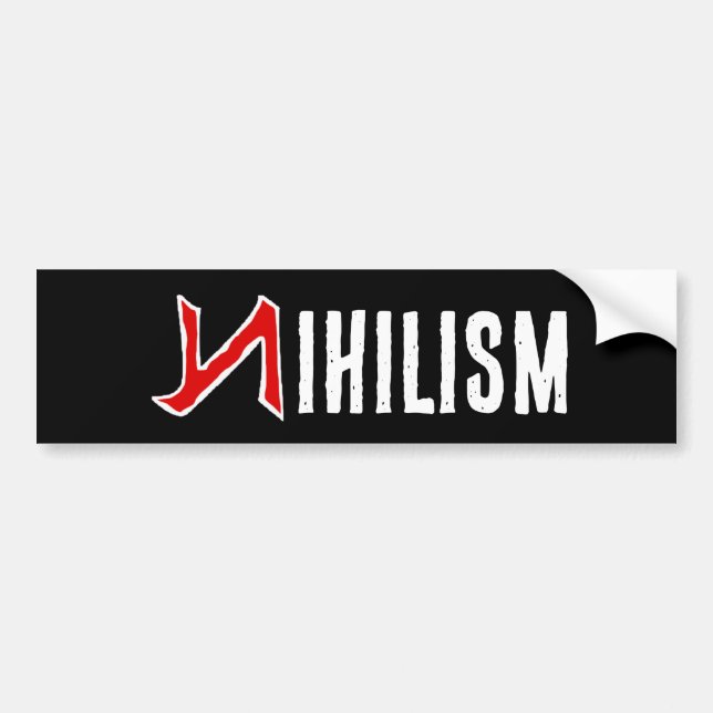Nihilism Bumper Sticker Bildekal (Framsidan)