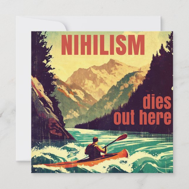 Nihilism dör här ute Kayaking (Framsida)